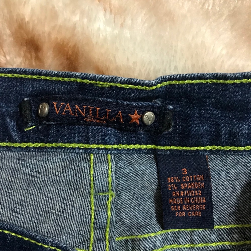 Vanilla Star Medium Wash Denim Mini Skirt Size 3 - Picture 7 of 7